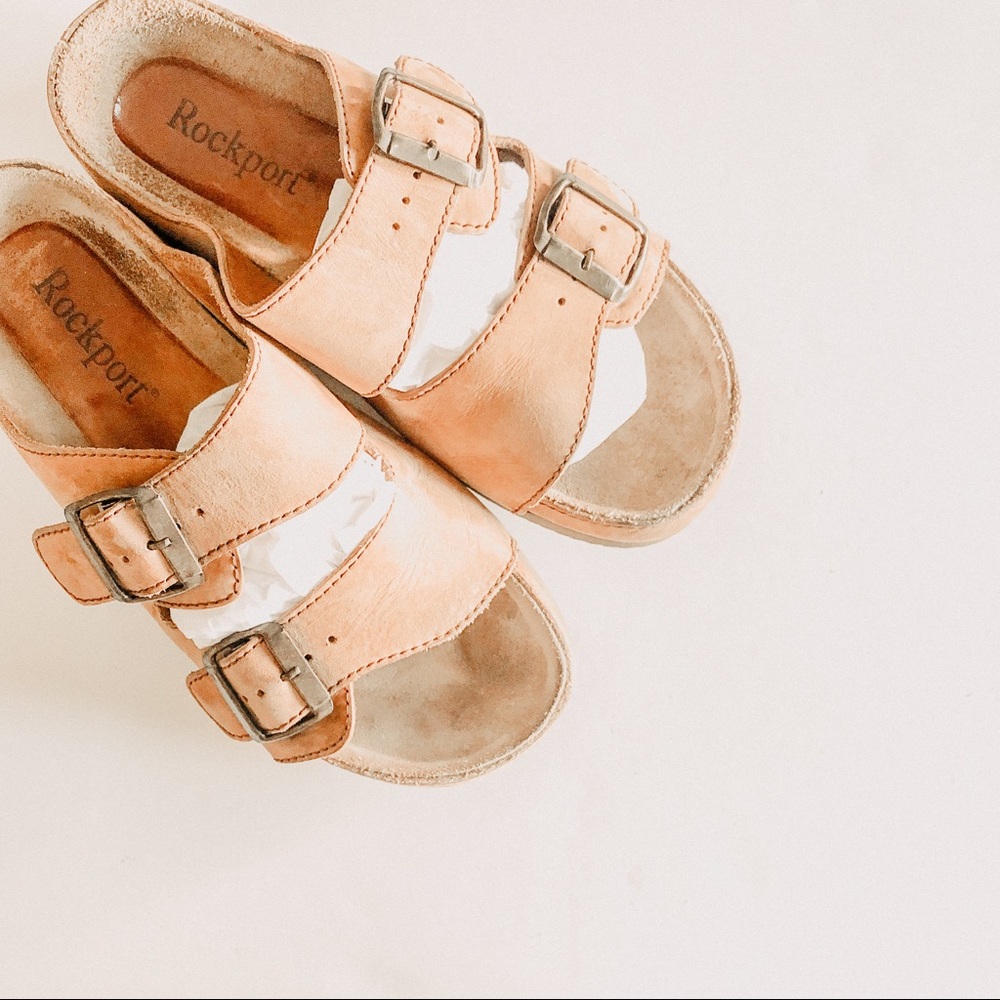 Rockport Two Strap Buckle Sandals - Picture 1 of 9